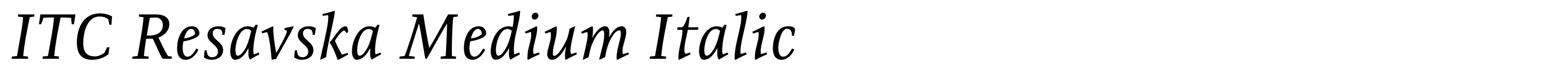 ITC Resavska Medium Italic